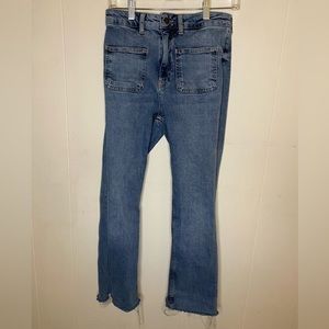 Unique Zara Square Pocket Jeans SIZE 6